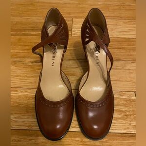 Gianni Bini Brown Leather Heels